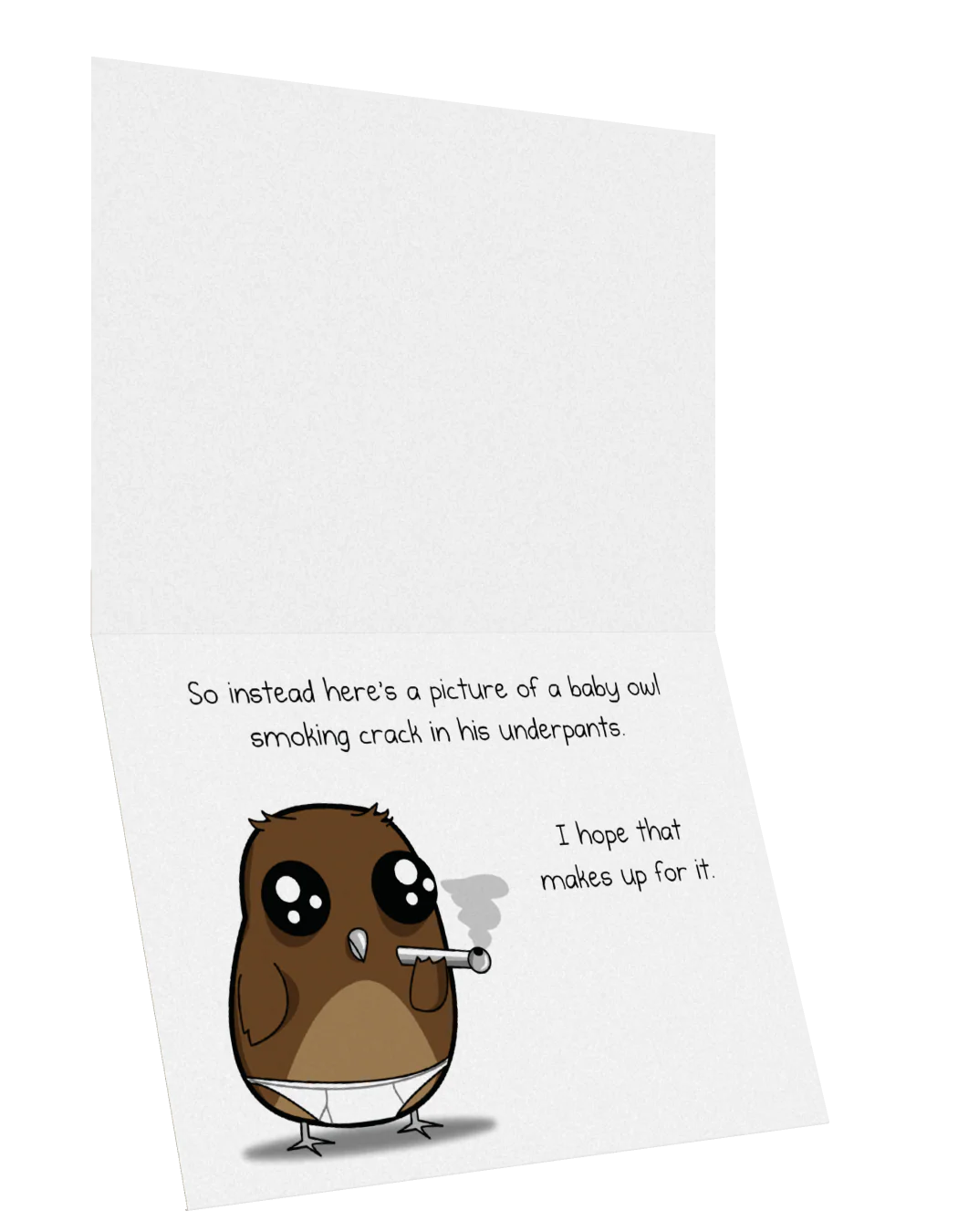 Baby Owl - NSFW Birthday Card - Image 3